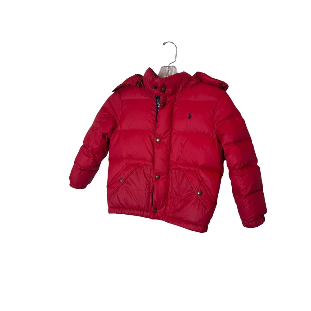 Polo by Ralph Lauren Red Hooded Kids Puffer Jacket